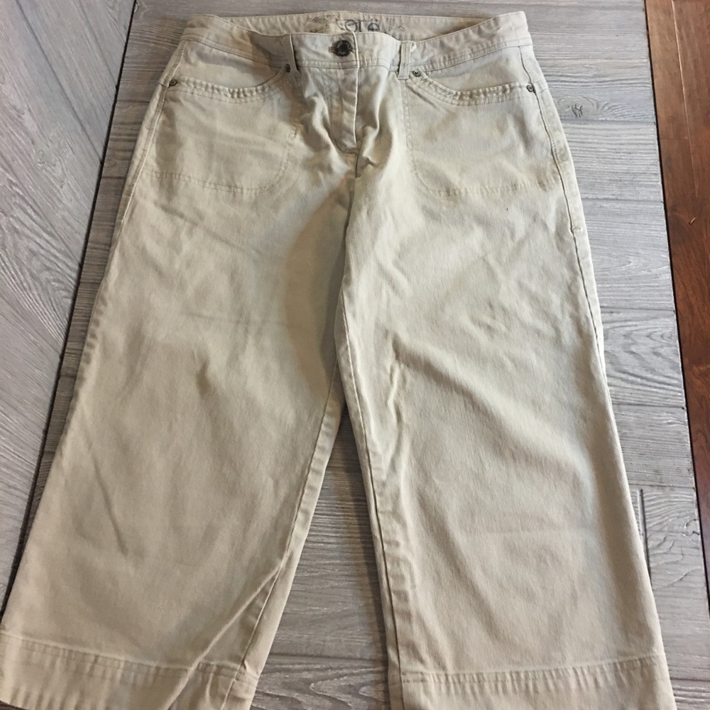 Lole Tan Corduroy Capris Size 10